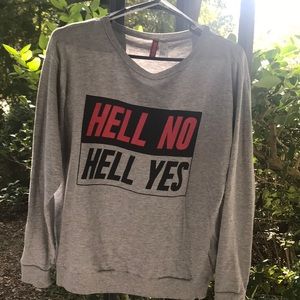 H&M sweater “Hell yes, Hell no”